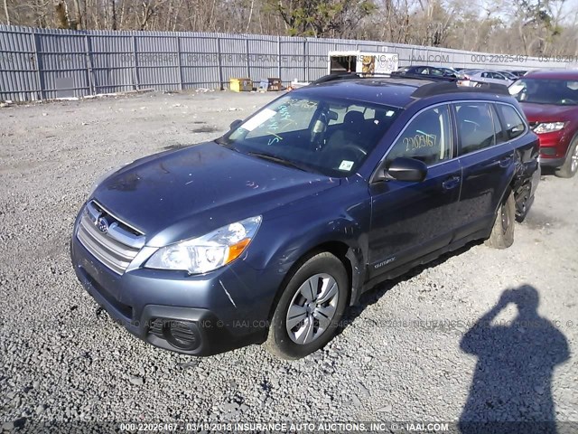 4S4BRBAC5D3311121 - 2013 SUBARU OUTBACK 2.5I BLUE photo 2