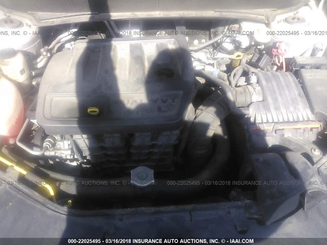 1B3CC4FB1AN186545 - 2010 DODGE AVENGER SXT SILVER photo 10