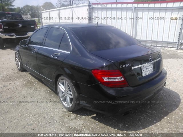 WDDGF4HB9EA946678 - 2014 MERCEDES-BENZ C 250 BLACK photo 3