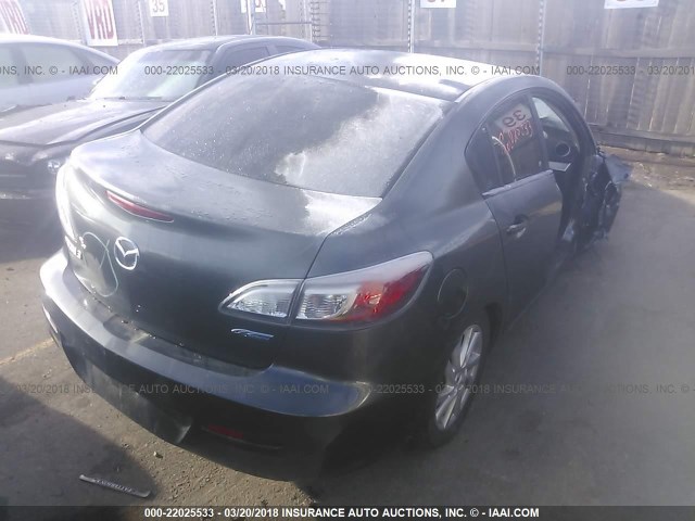 JM1BL1V8XC1654426 - 2012 MAZDA 3 I GRAY photo 4