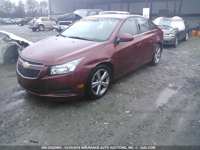 1G1PE5SB3D7148628 - 2013 CHEVROLET CRUZE LT BROWN photo 2