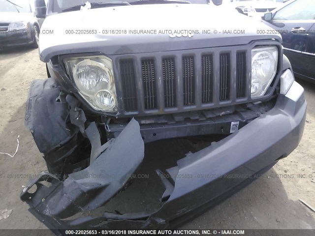 1J4PN2GK8AW176399 - 2010 JEEP LIBERTY SPORT BLACK photo 6