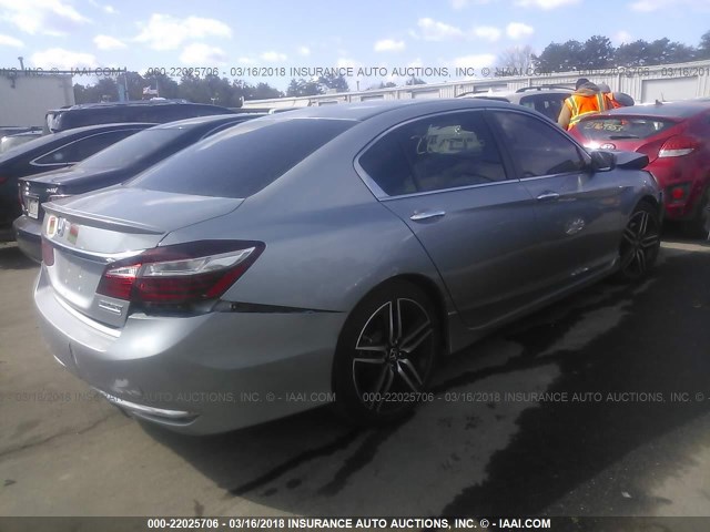 1HGCR2F18HA073249 - 2017 HONDA ACCORD SPORT SPECIAL EDITION SILVER photo 4