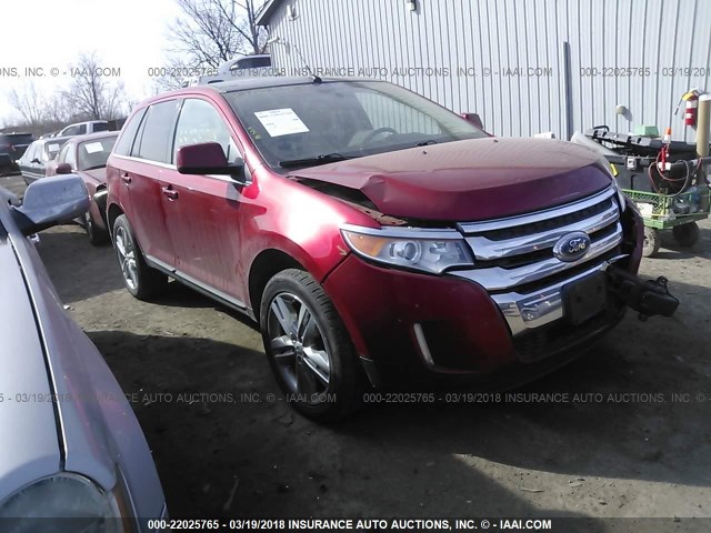 2FMDK4KC8BBA52502 - 2011 FORD EDGE LIMITED RED photo 1