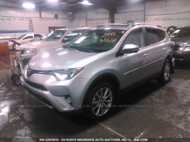 2T3DFREV5HW591684 - 2017 TOYOTA RAV4 LIMITED/SE/PLATINUM SILVER photo 2