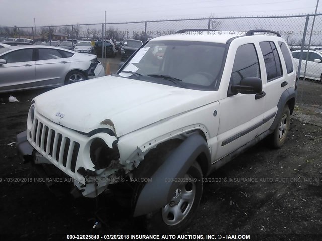 1J4GL48K45W616298 - 2005 JEEP LIBERTY SPORT 白色 照片 2
