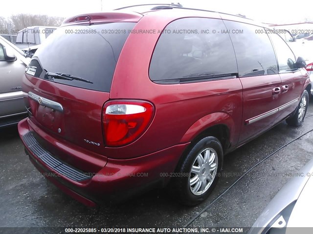 2A4GP54L37R158211 - 2007 CHRYSLER TOWN & COUNTRY TOURING RED photo 4