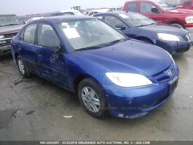 2HGES16355H574816 - 2005 HONDA CIVIC DX VP BLUE photo 1