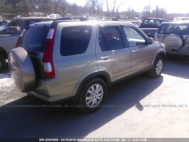 SHSRD78906U412493 - 2006 HONDA CR-V SE/EX GOLD photo 4