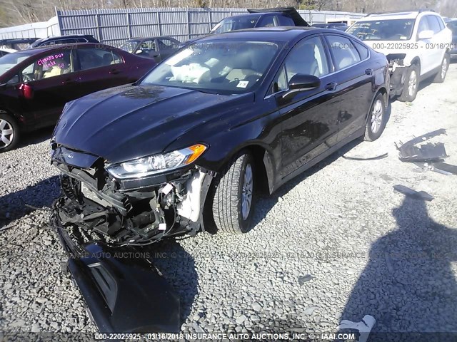 1FA6P0G78F5123023 - 2015 FORD FUSION S BLACK photo 2