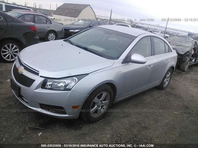 1G1PF5SC9C7342178 - 2012 CHEVROLET CRUZE LT SILVER photo 2