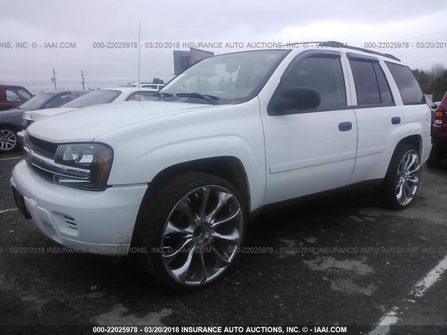 1GNDS13S982212157 - 2008 CHEVROLET TRAILBLAZER LS/LT WHITE photo 2