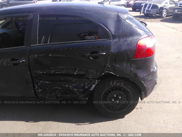 KNADM5A30D6255811 - 2013 KIA RIO LX BLACK photo 6