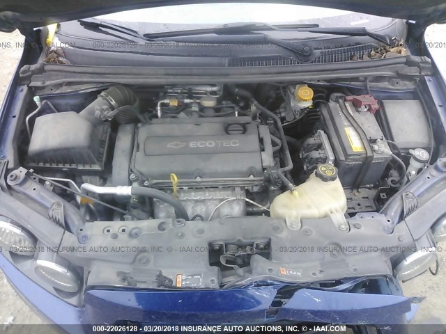 1G1JB5SH7C4194112 - 2012 CHEVROLET SONIC LS 蓝色 照片 10