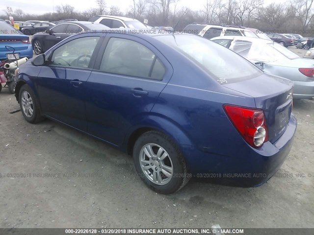 1G1JB5SH7C4194112 - 2012 CHEVROLET SONIC LS 蓝色 照片 3