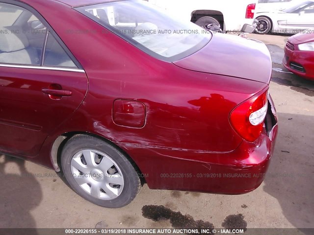 JTDBE32KX20030331 - 2002 TOYOTA CAMRY LE/XLE/SE RED photo 6