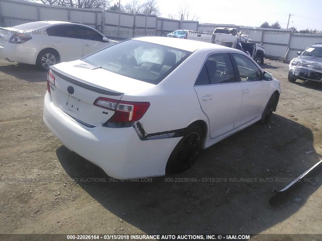 4T1BF1FKXCU529230 - 2012 TOYOTA CAMRY SE/LE/XLE WHITE photo 4