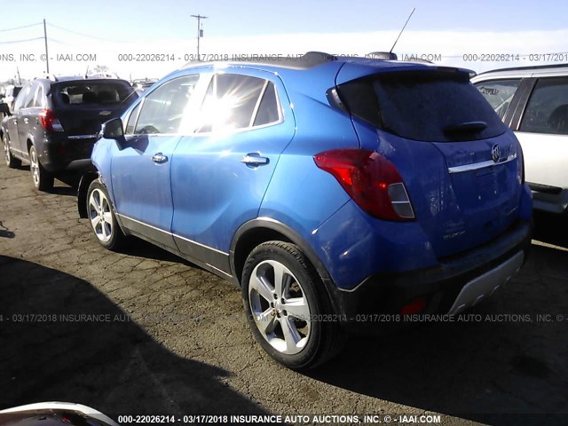 KL4CJBSB7GB565133 - 2016 BUICK ENCORE CONVENIENCE BLUE photo 3