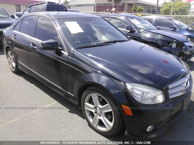 WDDGF5EB9AR108320 - 2010 MERCEDES-BENZ C 300 BLACK photo 1