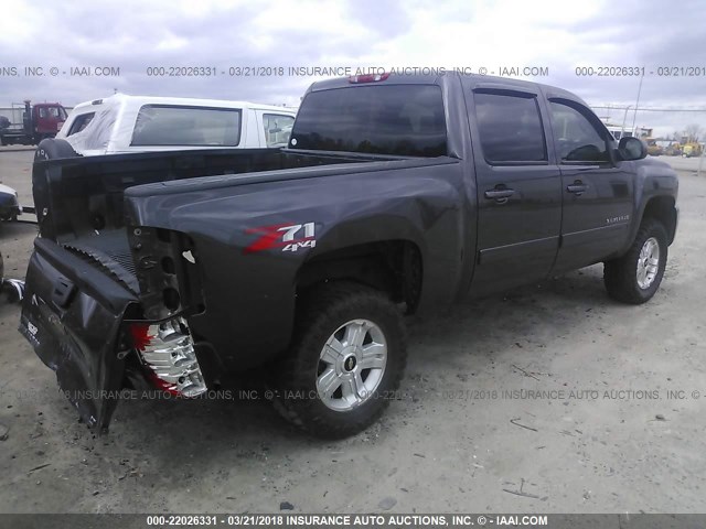 3GCRKSE33AG162542 - 2010 CHEVROLET SILVERADO K1500 LT GRAY photo 4