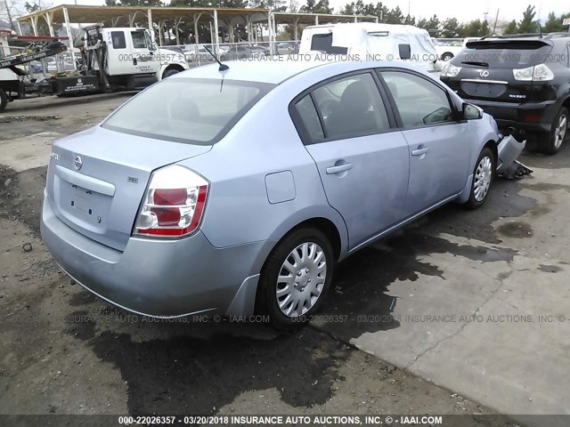 3N1AB61E89L645123 - 2009 NISSAN SENTRA 2.0/2.0S/2.0SL Light Blue photo 4