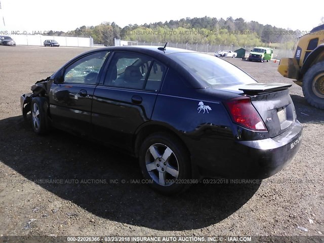 1G8AL58F17Z112002 - 2007 SATURN ION LEVEL 3 BLACK photo 3