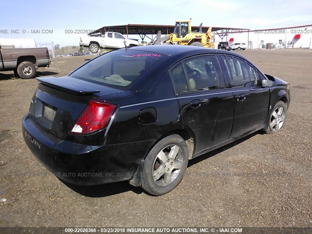 1G8AL58F17Z112002 - 2007 SATURN ION LEVEL 3 BLACK photo 4