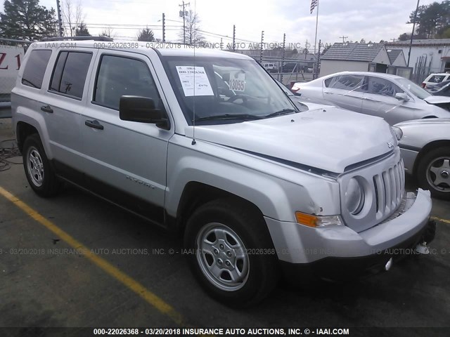 1C4NJPBA2ED512604 - 2014 JEEP PATRIOT SPORT SILVER photo 1