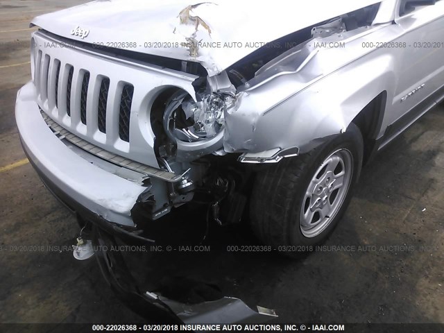 1C4NJPBA2ED512604 - 2014 JEEP PATRIOT SPORT SILVER photo 6