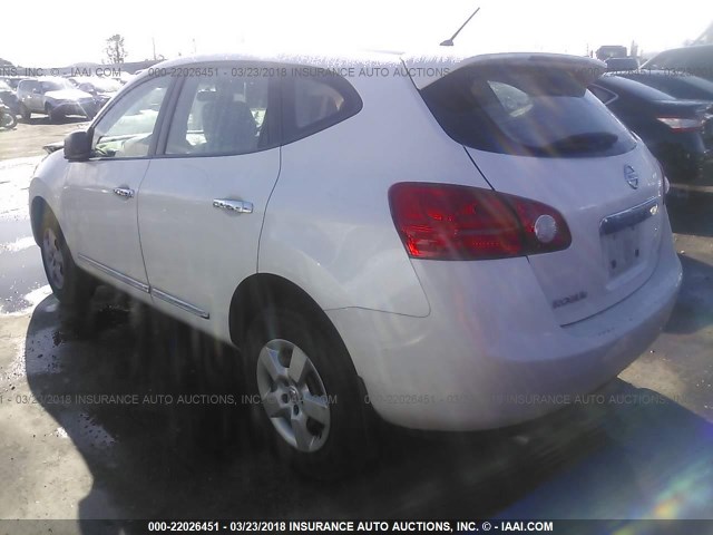 JN8AS5MV4BW298087 - 2011 NISSAN ROGUE S/SV/KROM WHITE photo 3