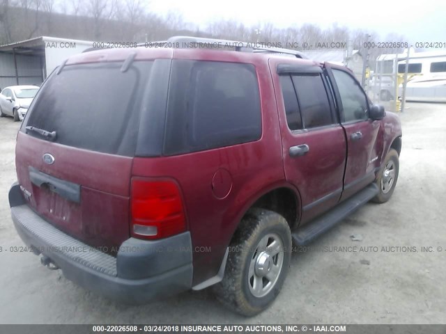 1FMZU72K04UB55015 - 2004 FORD EXPLORER XLS/XLS SPORT RED photo 4