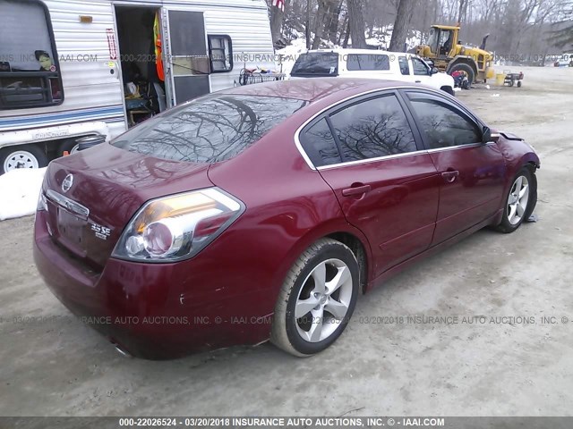 1N4BL21E77N446946 - 2007 NISSAN ALTIMA 3.5SE/3.5SL MAROON photo 4