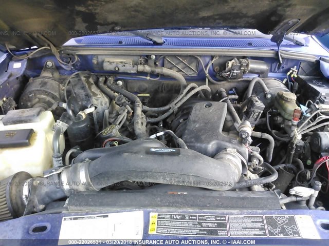 1FTYR14VX2TA64472 - 2002 FORD RANGER SUPER CAB BLUE photo 10