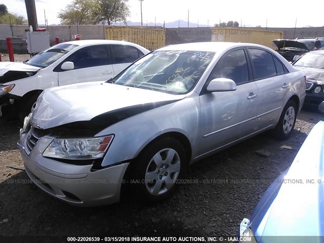 5NPET46C19H479809 - 2009 HYUNDAI SONATA GLS SILVER photo 2