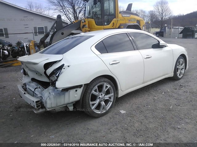 1N4AA5AP8CC868301 - 2012 NISSAN MAXIMA S/SV WHITE photo 4