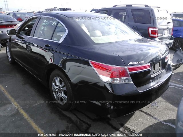 1HGCP2F43CA038627 - 2012 HONDA ACCORD LXP BLACK photo 3