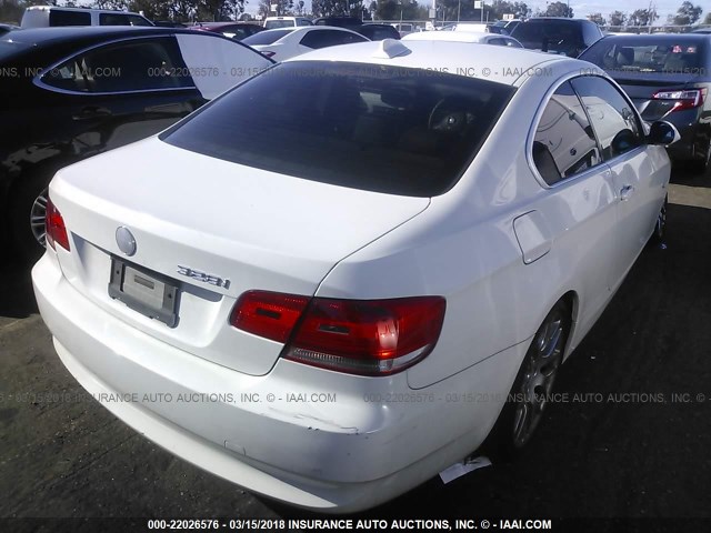 WBAWV13597P117714 - 2007 BMW 328 I SULEV WHITE photo 4