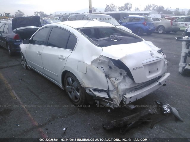 1N4AL21E27N453542 - 2007 NISSAN ALTIMA 2.5/2.5S WHITE photo 3