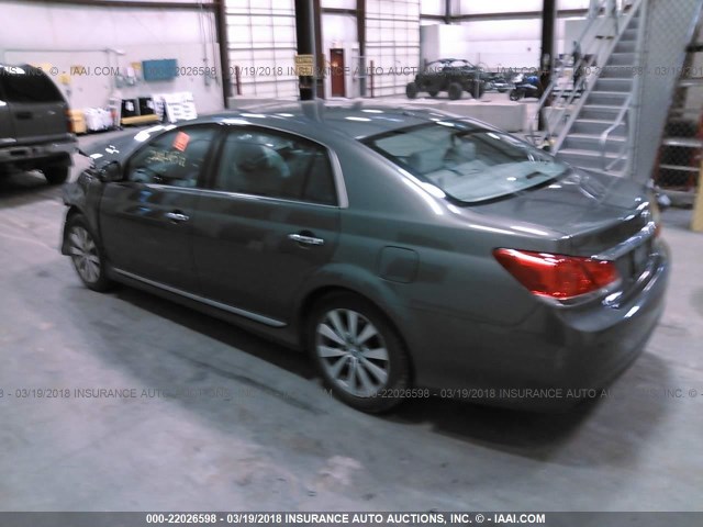 4T1BK3DB1BU422933 - 2011 TOYOTA AVALON LIMITED GREEN photo 3