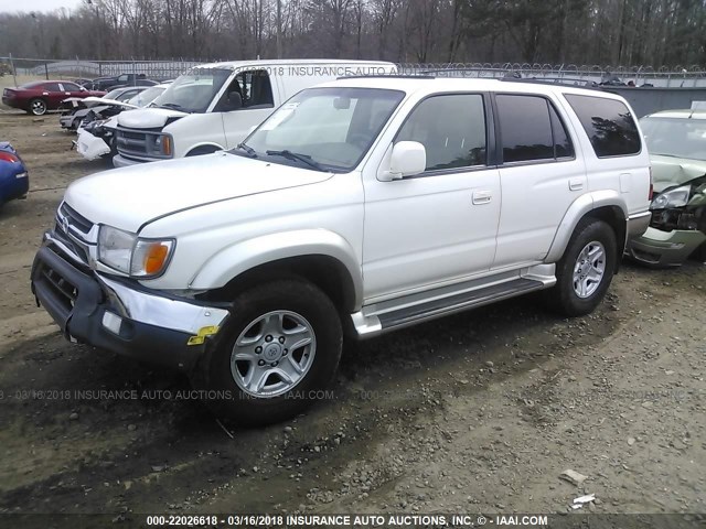 JT3GN86R510204206 - 2001 TOYOTA 4RUNNER SR5 WHITE photo 2