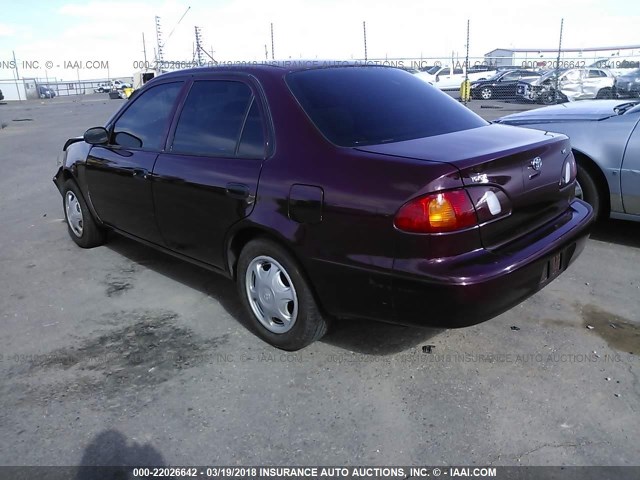 1NXBR12E1WZ099745 - 1998 TOYOTA COROLLA VE/CE/LE MAROON photo 3