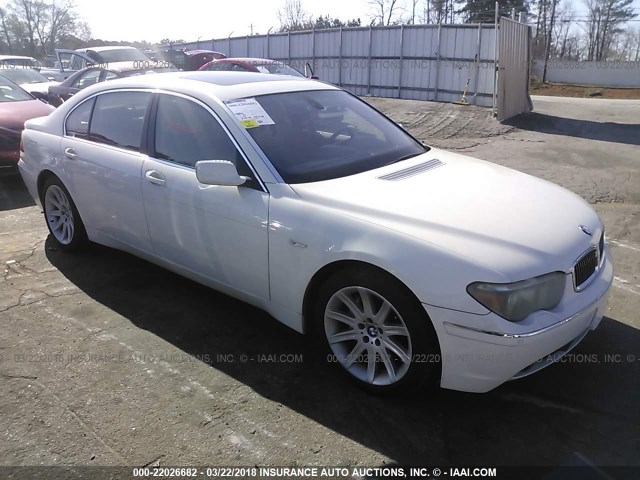 WBAGN63574DS55170 - 2004 BMW 745 LI WHITE photo 1