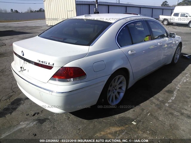 WBAGN63574DS55170 - 2004 BMW 745 LI Weiß Foto 4