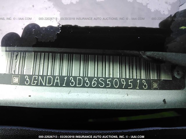 3GNDA13D36S509513 - 2006 CHEVROLET HHR LS GRAY photo 9