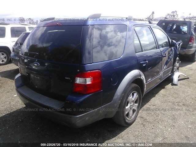 1FMZK02155GA33464 - 2005 FORD FREESTYLE SEL BLUE photo 4