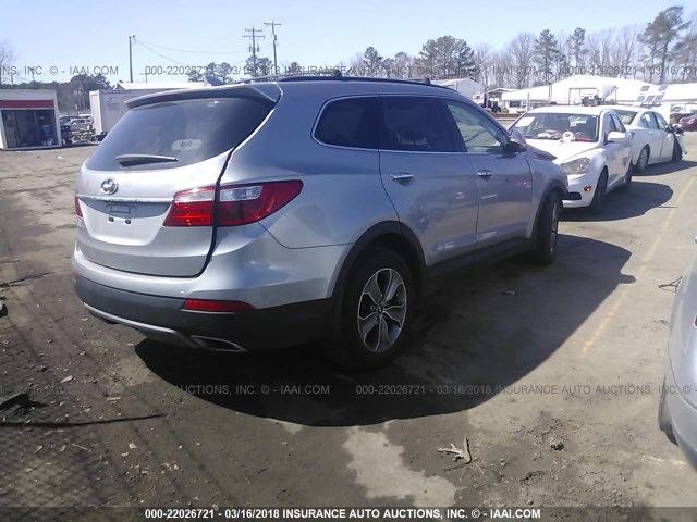 KM8SN4HF2EU055930 - 2014 HYUNDAI SANTA FE GLS GRAY photo 4