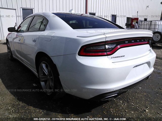 2C3CDXHGXFH754110 - 2015 DODGE CHARGER SXT WHITE photo 3