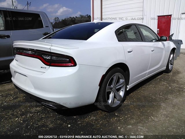 2C3CDXHGXFH754110 - 2015 DODGE CHARGER SXT WHITE photo 4