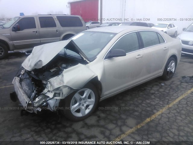 1G1ZG57B39F224230 - 2009 CHEVROLET MALIBU LS ოქროსფერი ფოტო 2