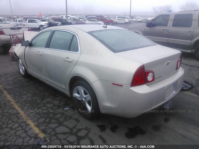 1G1ZG57B39F224230 - 2009 CHEVROLET MALIBU LS ოქროსფერი ფოტო 3